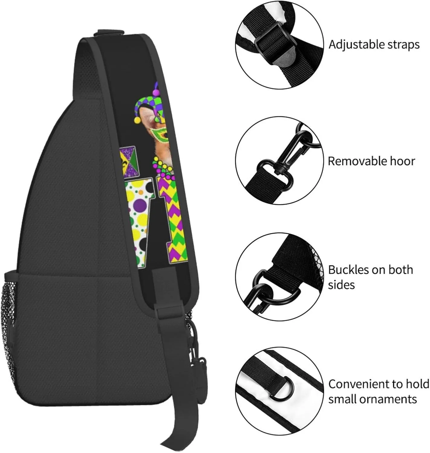 Mardi Gras Dear Liver Today Will Be A Rough One Sling Bag Crossbody Bag Casual Chest Bags Travel Shoulder Backpack