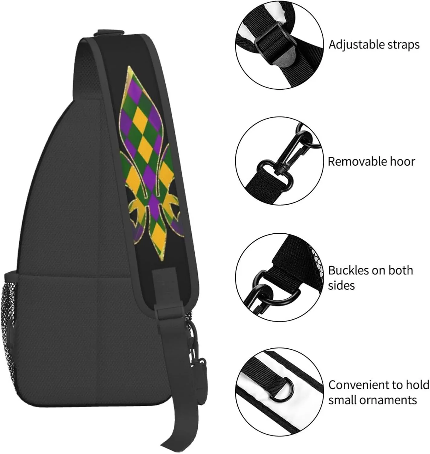 Mardi Gras Dear Liver Today Will Be A Rough One Sling Bag Crossbody Bag Casual Chest Bags Travel Shoulder Backpack