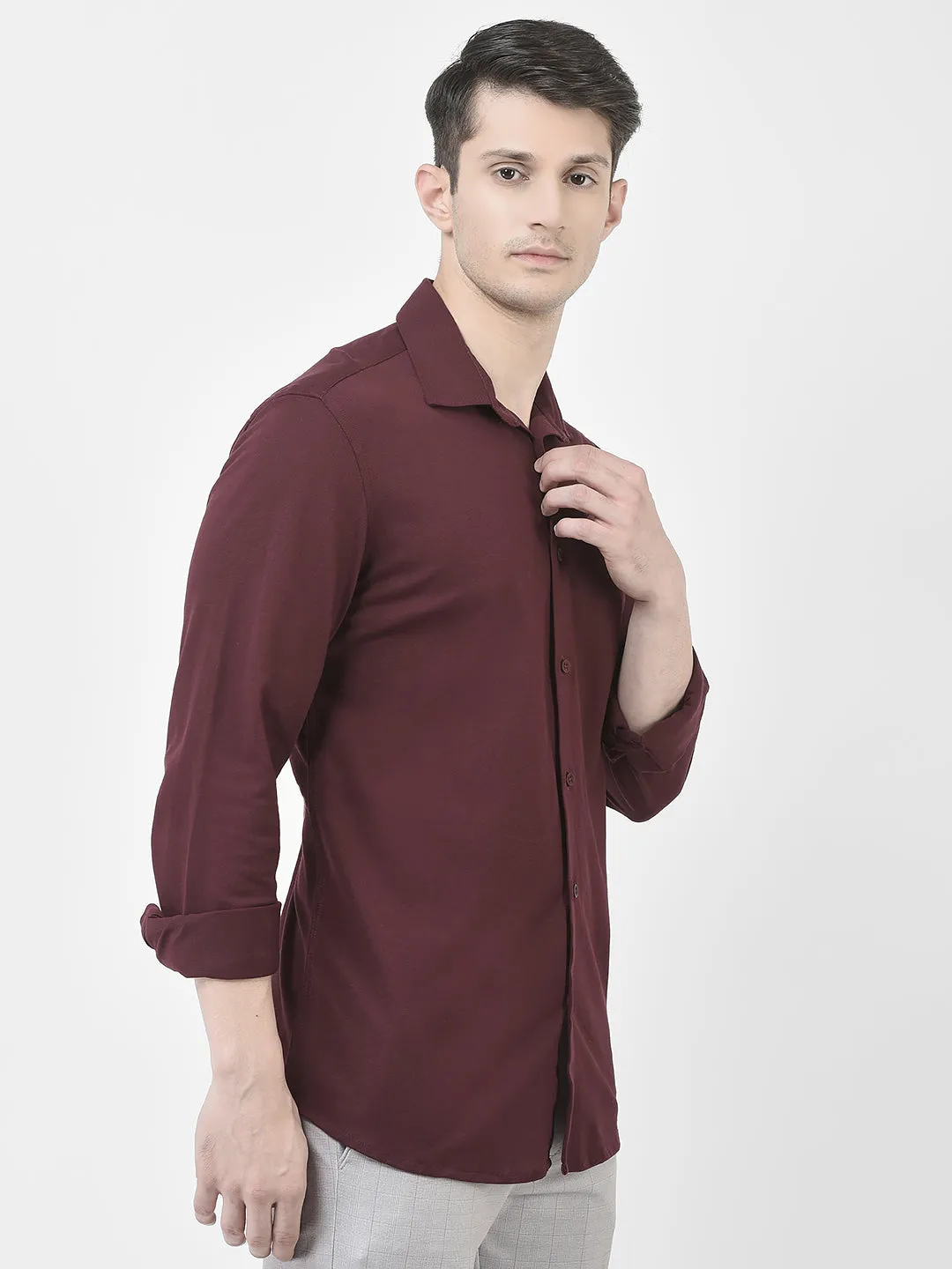 Maroon Business Shirt