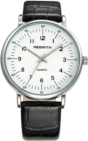 MASTOP Unisex Ultra-Thin Analog Quartz Watch Leather Strap Classic Women and Men Business Fashion Wrist Watches