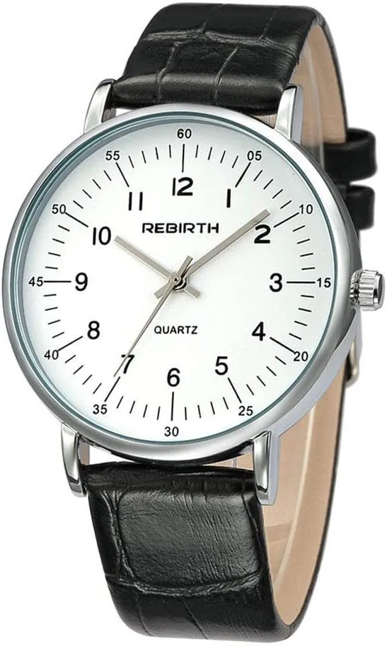 MASTOP Unisex Ultra-Thin Analog Quartz Watch Leather Strap Classic Women and Men Business Fashion Wrist Watches