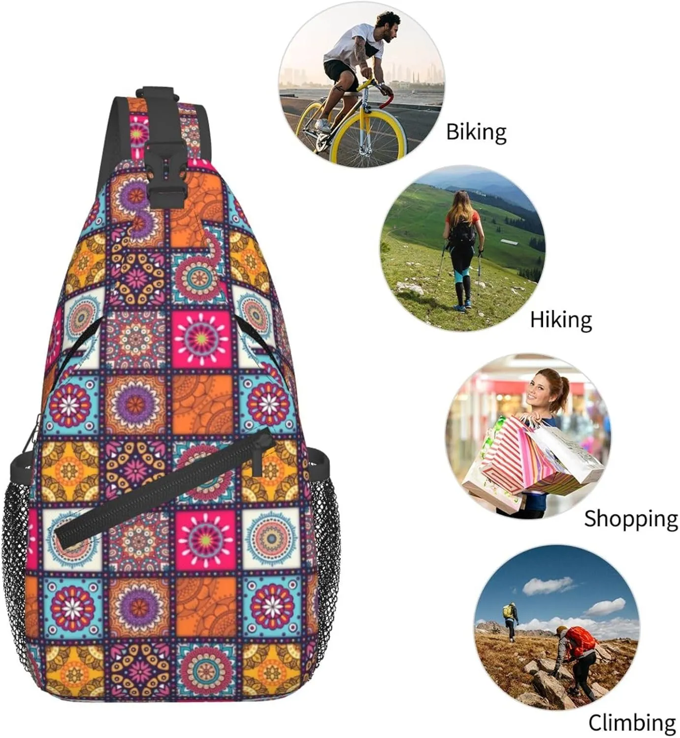 Math Mathematics Sling Bag Adjustable Crossbody Bag Casual Chest Bags Travel Shoulder Backpack For Women Men