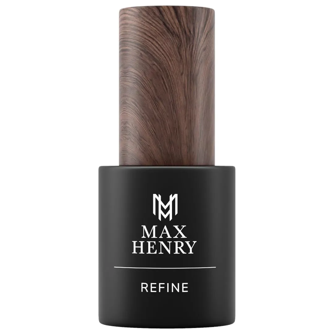 Max Henry Refine Men's Anti-Aging Eye Cream | Reduces Puffiness, Wrinkles, Dark Circles | Natural & Organic | Hyaluronic Acid   Peptide Complex with Matrixyl 3000™ | 20mL Pump