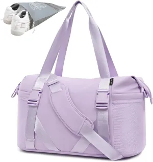 MAXTOP Women's Gym Yoga Duffle Bag with Shoe Pouch,Multi-Purpose Overnight Travel Bag for Gym,Work, Dance, Sports