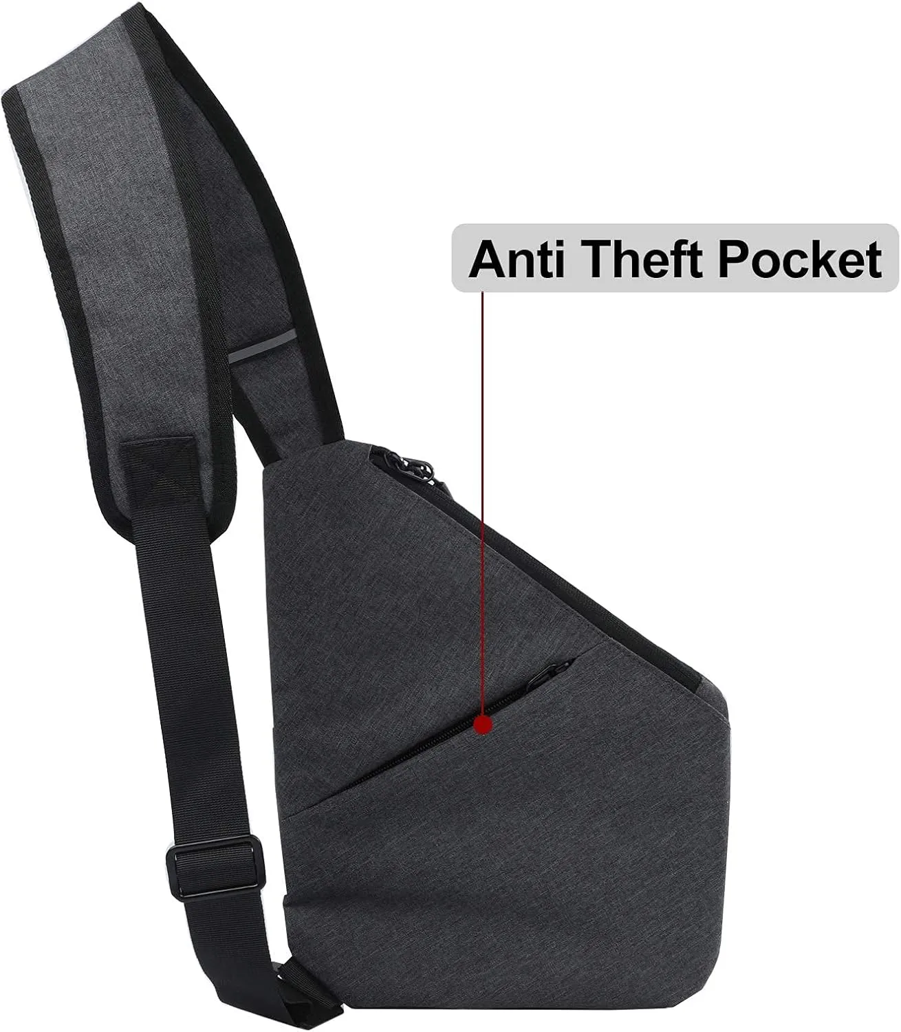 MAYMOONER Men Small Sling Shoulder Crossbody Bag Anti-theft One Strap Casual Chest Bags Slim Backpack Outdoor Hiking Biking