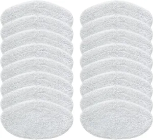 McbeAn Compatible for Polti Kit Compatible for Vaporetto PAEU0332 Steam Vacuum Cleaner Microfibre Mops Cloth Replacement Parts Accessories Washable Mop Rags (Color : 16pcs)