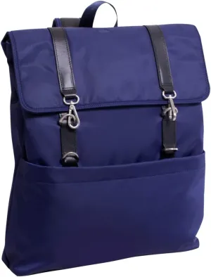 McKlein 17" Nylon Flap Over Laptop Backpack- ELEMENT- Navy
