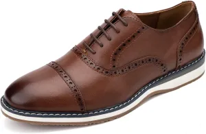 Meijiana Men's Oxfords Casual Dress Shoes Leather Lace Up Shoes for Men Business Oxford Shoes