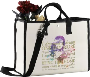 MEIKIUP Les Aesthetic Mis Quote Musical Canvas Tote Bag Musical Theater Fans Gift I Dreamed a Dream Tote Bag
