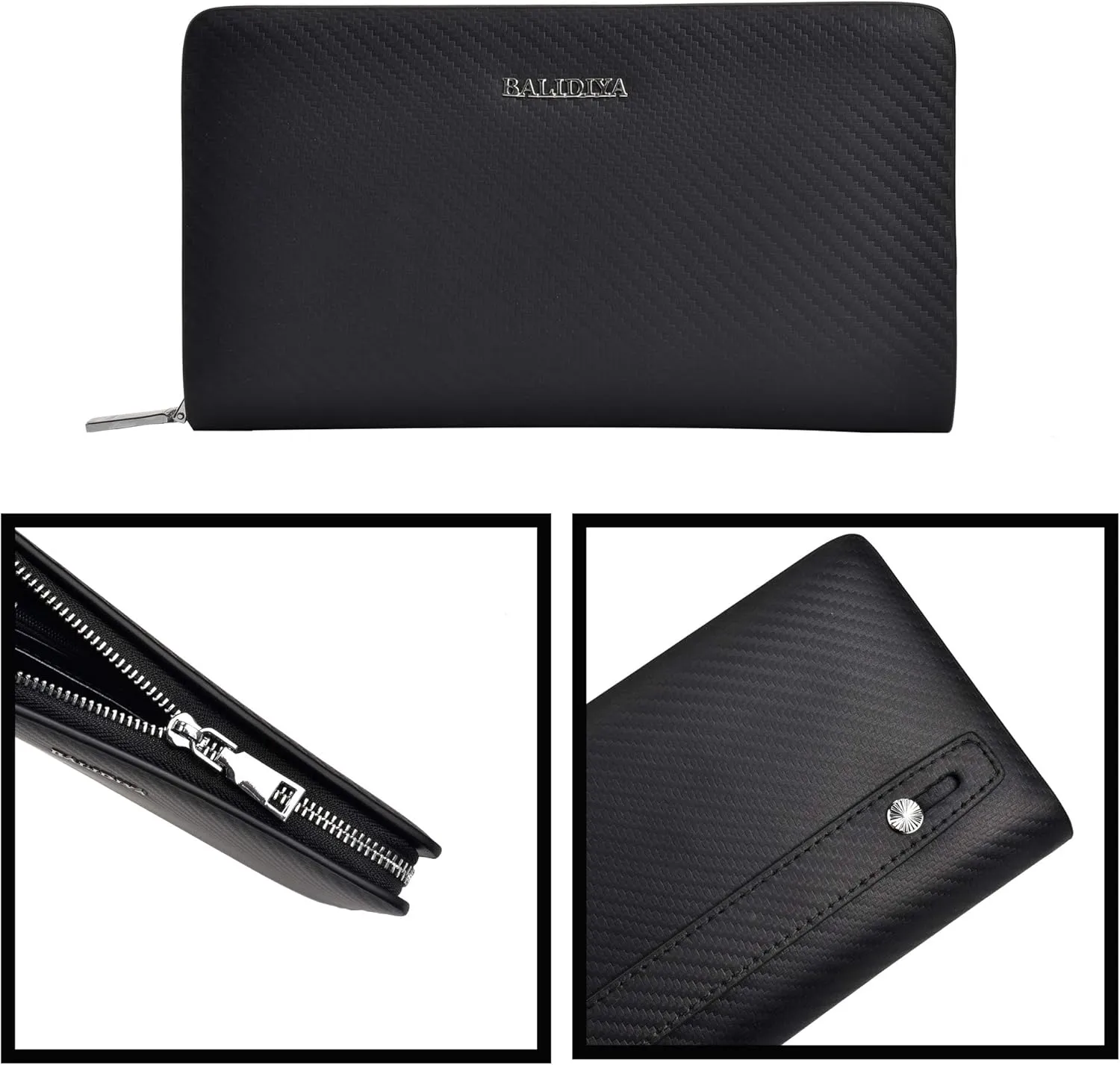 Men Clutch Bag Genuine Leather Wallet Long Purse Business Card Holder Case…