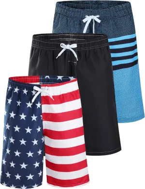 Men's 9" Quick Dry Swim Trunks with Mesh Lining and Cargo Pockets, Beach Shorts Bathing Suits