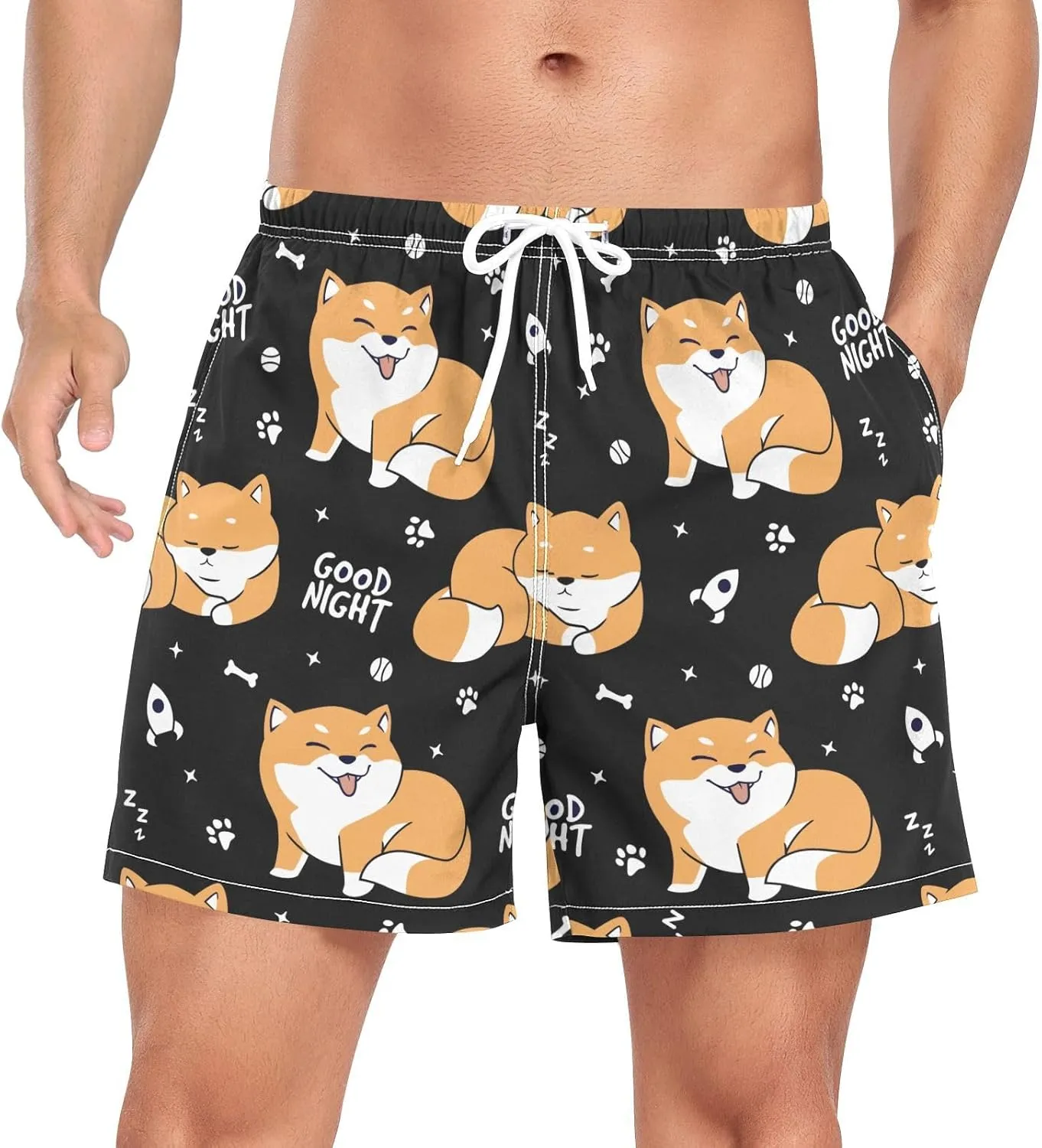 Men's Athletic Shorts Ice Cream Doughnuts Cupcakes Mens Gym Running Shorts for Men Boys Quick Dry S