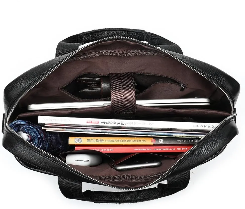 Men's Business Briefcase Daily Commuting Computer Handbag Office Workplace