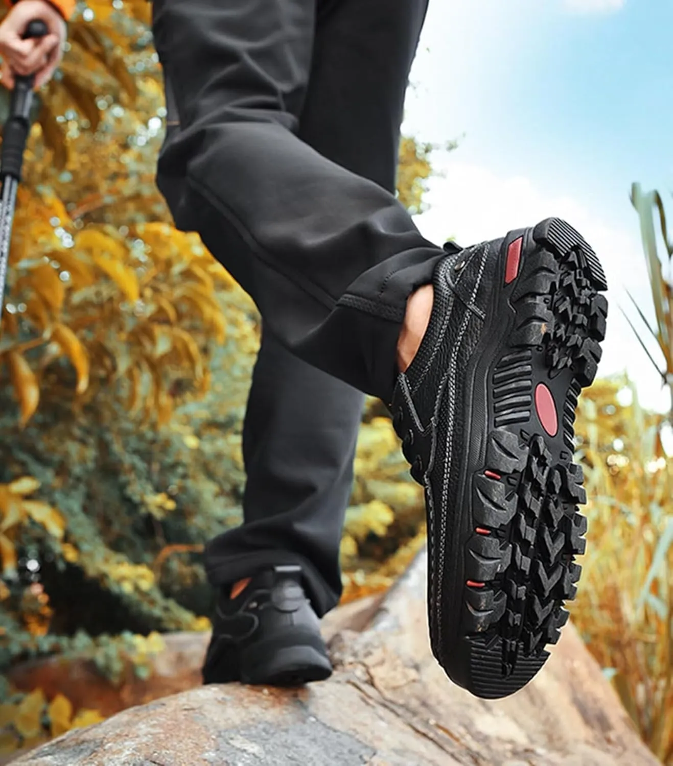 Men's Casual Leather Shoes Comfortable Driving Loafers Walking Shoes Business Shoes Hiking Shoes
