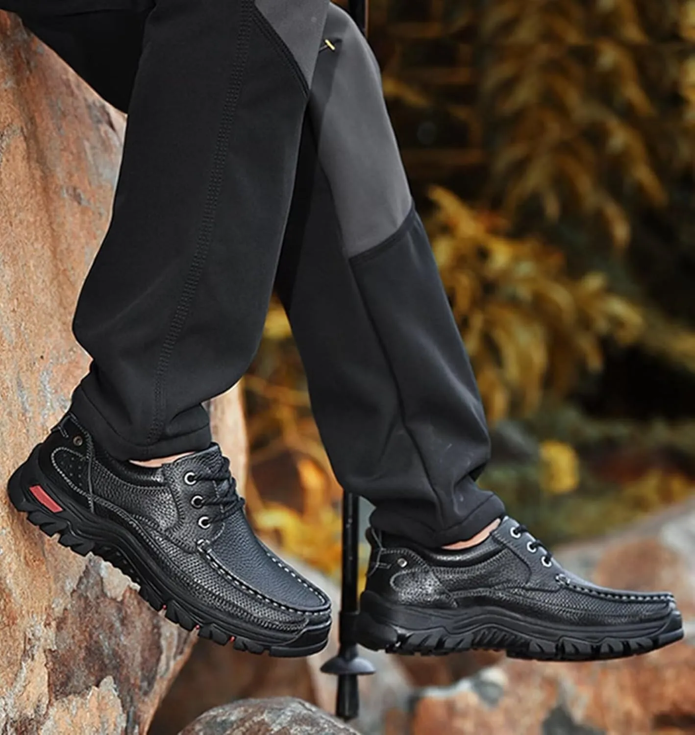 Men's Casual Leather Shoes Comfortable Driving Loafers Walking Shoes Business Shoes Hiking Shoes