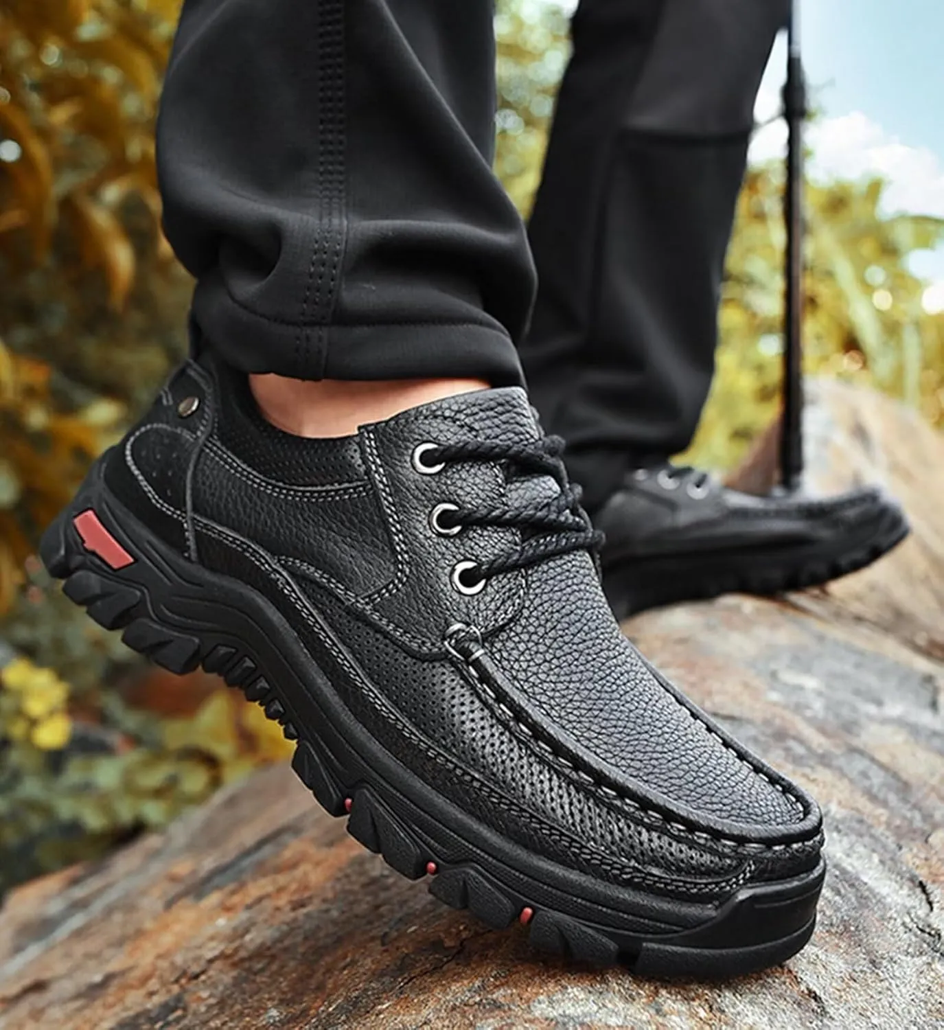 Men's Casual Leather Shoes Comfortable Driving Loafers Walking Shoes Business Shoes Hiking Shoes