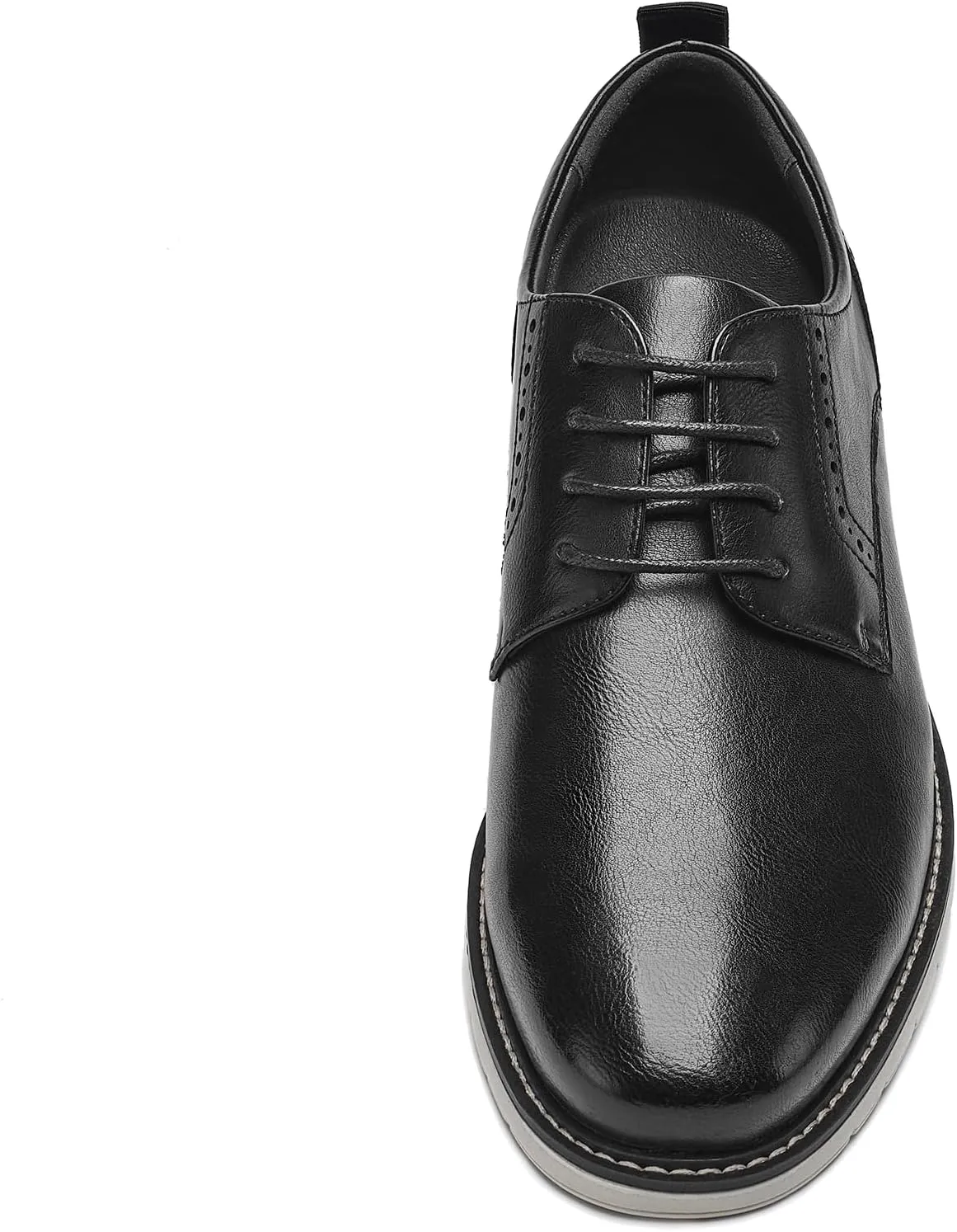 Men's Casual Oxfords Plain Toe Business Formal Dress Shoes Brown Black