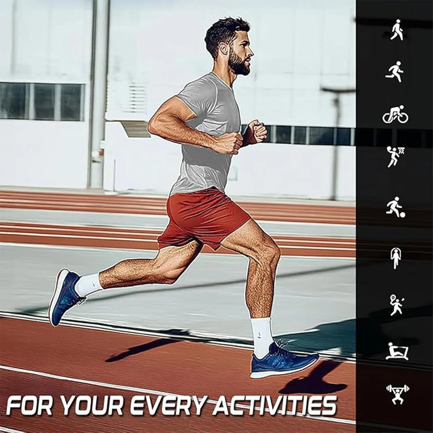 Men's Cooling Athletic Shirts Bamboo Viscose Anti Odor Moisture Wicking Workout Short Sleeve Lightweight Gym Tee