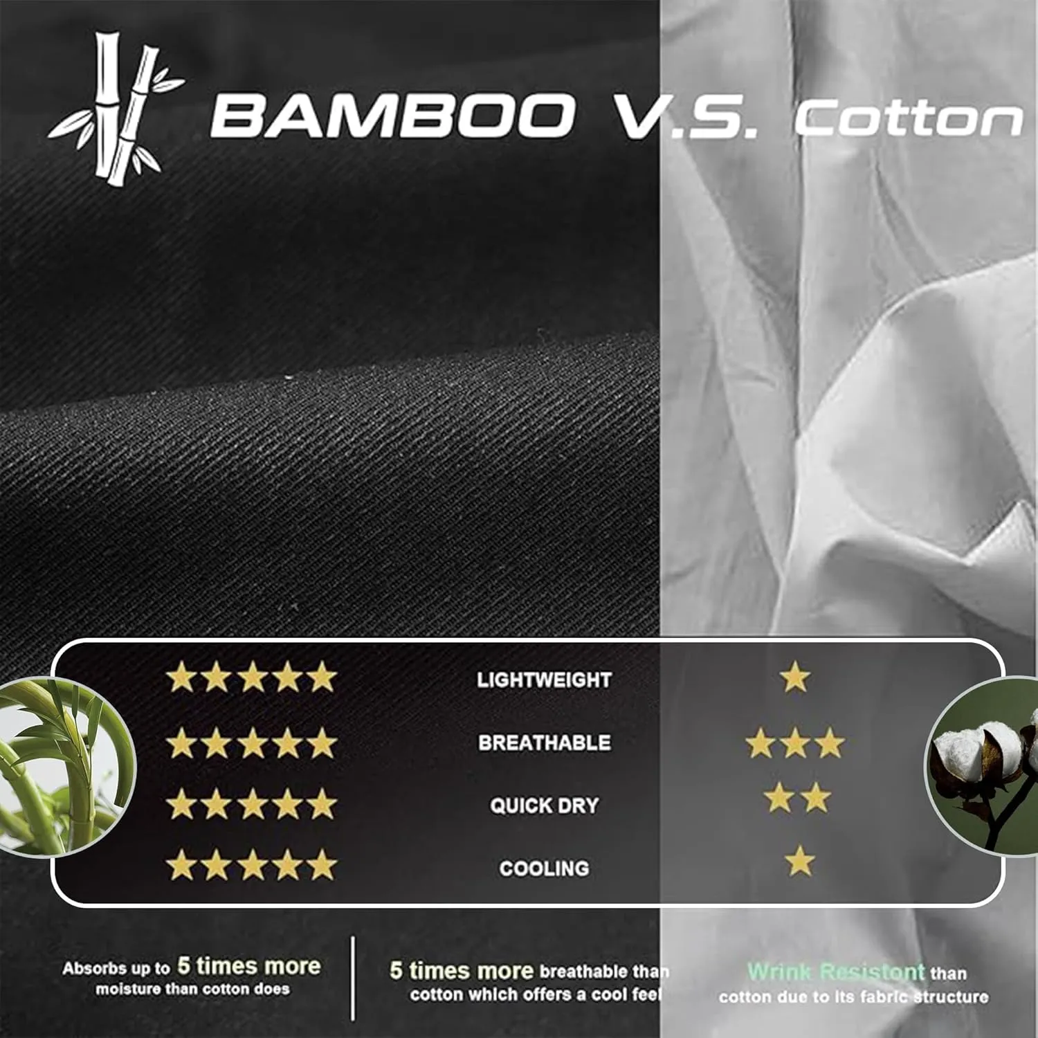Men's Cooling Athletic Shirts Bamboo Viscose Anti Odor Moisture Wicking Workout Short Sleeve Lightweight Gym Tee