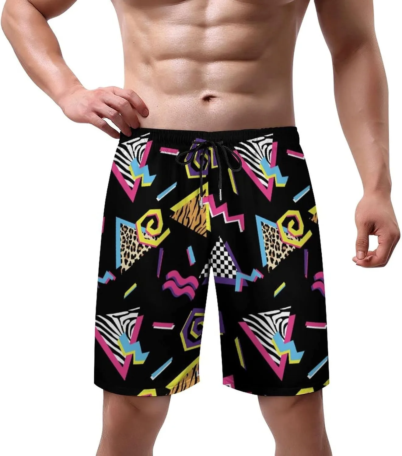Mens Flag Swim Trunks Quick Dry Swim Beach Shorts with Mesh Lining XS-3XL