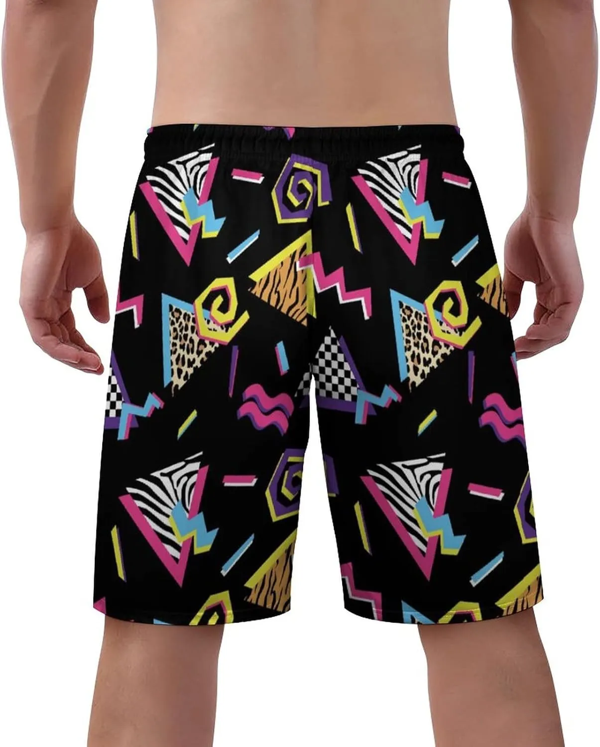Mens Flag Swim Trunks Quick Dry Swim Beach Shorts with Mesh Lining XS-3XL