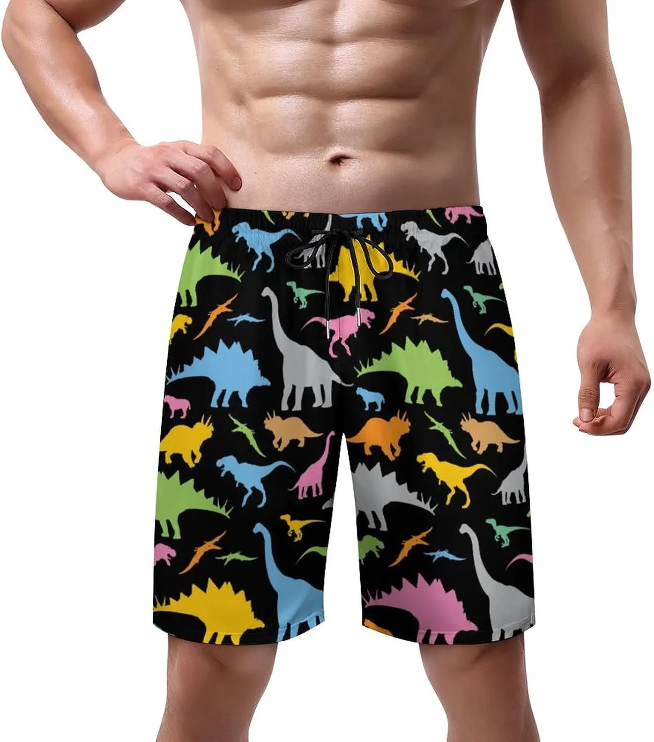 Mens Flag Swim Trunks Quick Dry Swim Beach Shorts with Mesh Lining XS-3XL