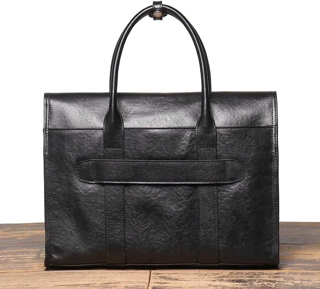 Men's Genuine Leather Business Bag Cowhide Wearing Trolley Case Business Briefcase Large Capacity Laptop Case