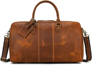 Men's Handbag Crazy Horse Leather Tote Shoulder Bag