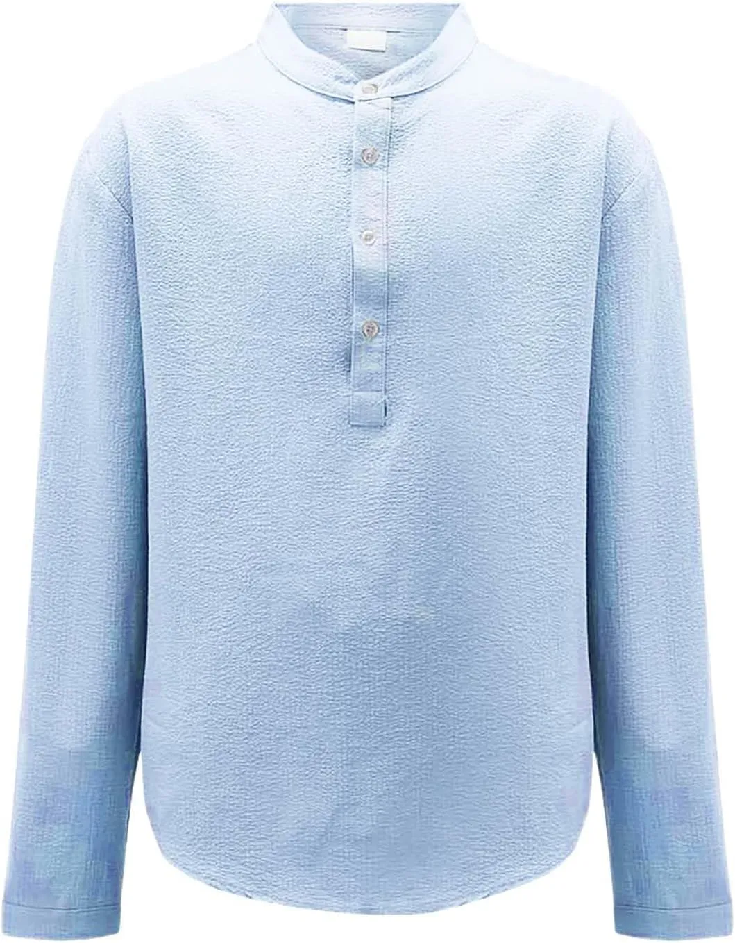 Men's Henley Shirt Tops Crew Neck Button Pleated Long Sleeve Casual Tshirt Breathable Loose Fall Fashion 2024 Outfits