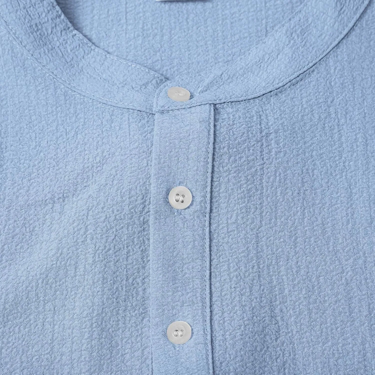 Men's Henley Shirt Tops Crew Neck Button Pleated Long Sleeve Casual Tshirt Breathable Loose Fall Fashion 2024 Outfits