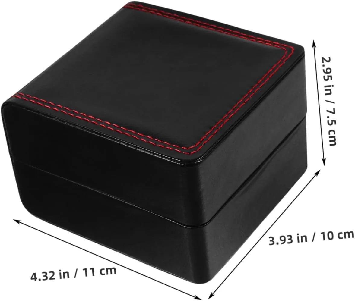 Mens Jewellery Box Box Leather Watch Case Watch Organizer Travel Watch Cufflinks for Men Pocket Watch Holder Black Watch Gift Box