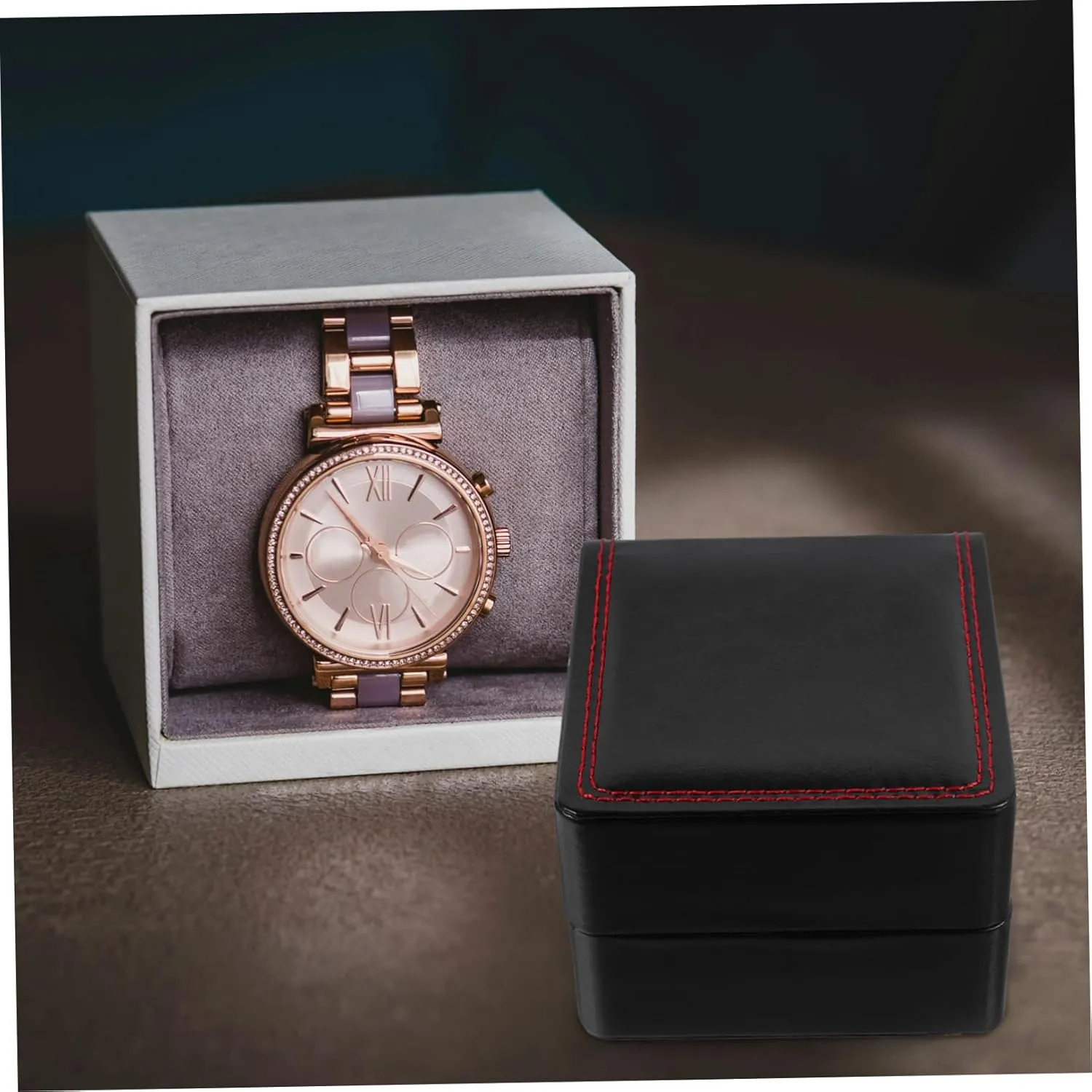 Mens Jewellery Box Box Leather Watch Case Watch Organizer Travel Watch Cufflinks for Men Pocket Watch Holder Black Watch Gift Box