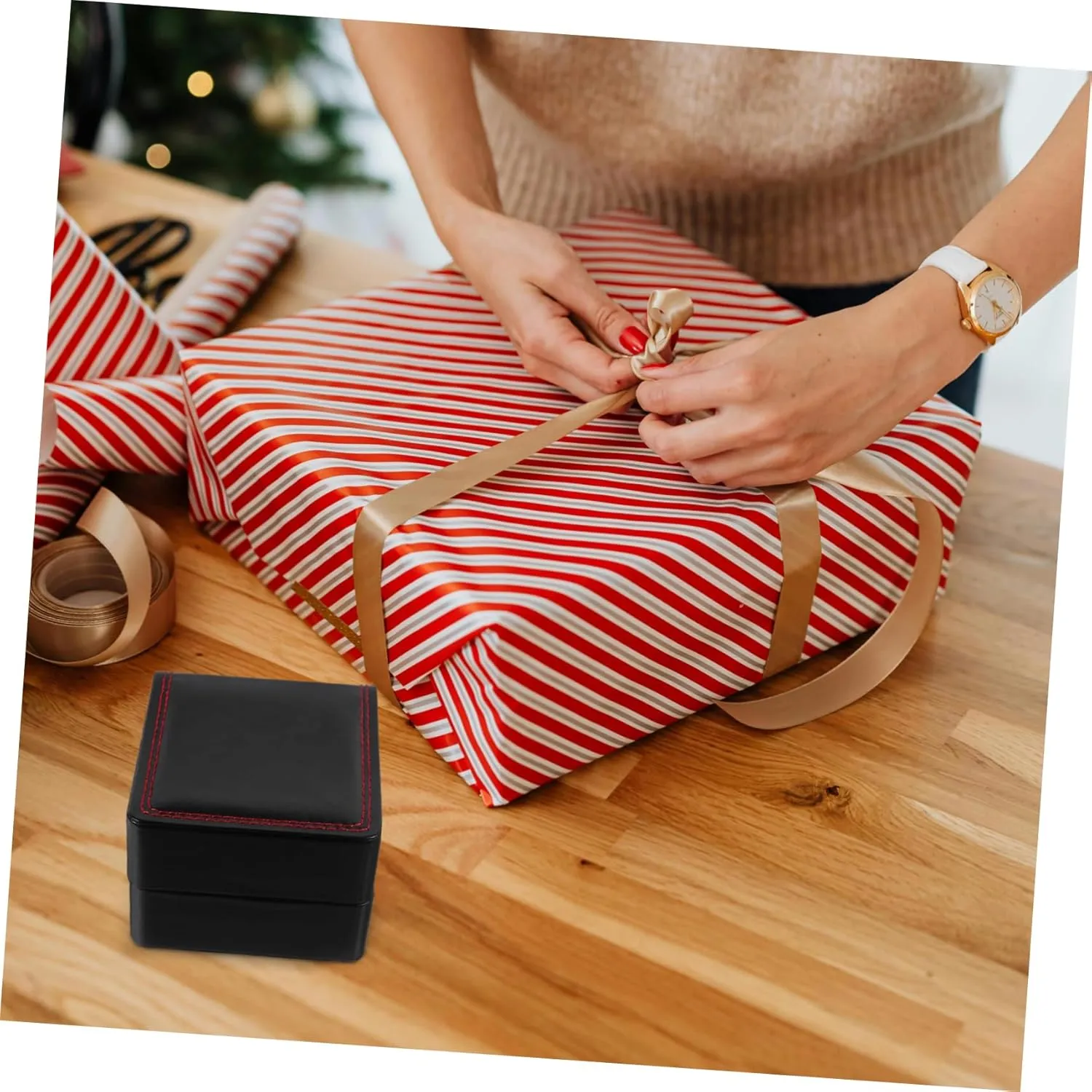 Mens Jewellery Box Box Leather Watch Case Watch Organizer Travel Watch Cufflinks for Men Pocket Watch Holder Black Watch Gift Box