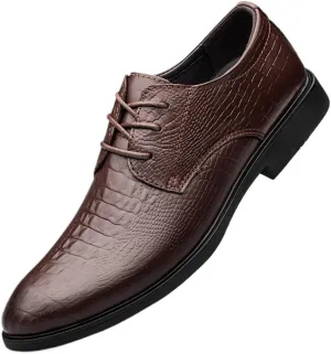 Mens Leather Shoes Dress Shoes Business Non Slip Casual Work Formal Patent Leather Formal Oxford Shoes