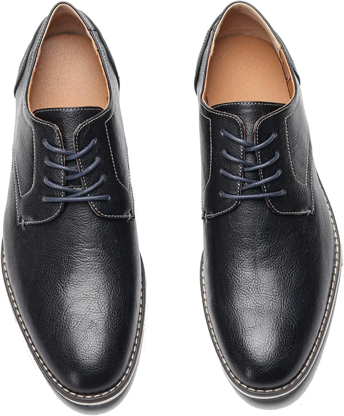 Men's Orthopedic Dress Shoes Business Oxford Derby Shoes Casual Leather Walking Flats