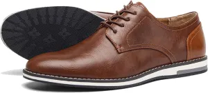 Men's Orthopedic Dress Shoes Business Oxford Derby Shoes Casual Leather Walking Flats