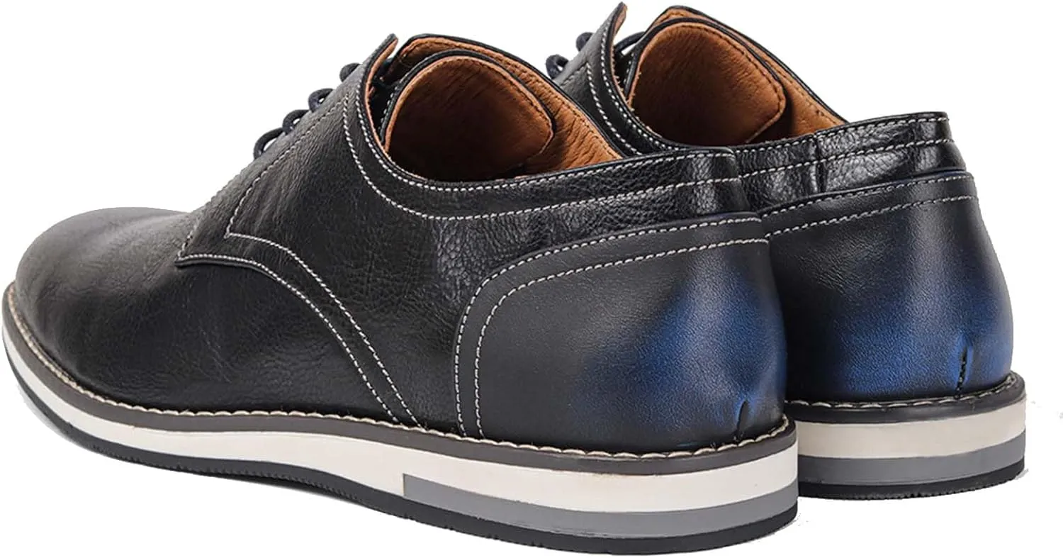 Men's Orthopedic Dress Shoes Business Oxford Derby Shoes Casual Leather Walking Flats
