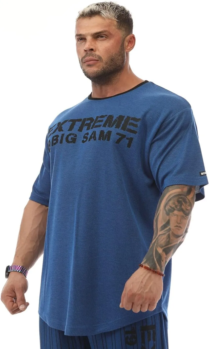Men's Oversize Gym Fitness and Bodybuilding T-Shirt, Cotton O-Neck Lifestyle Top