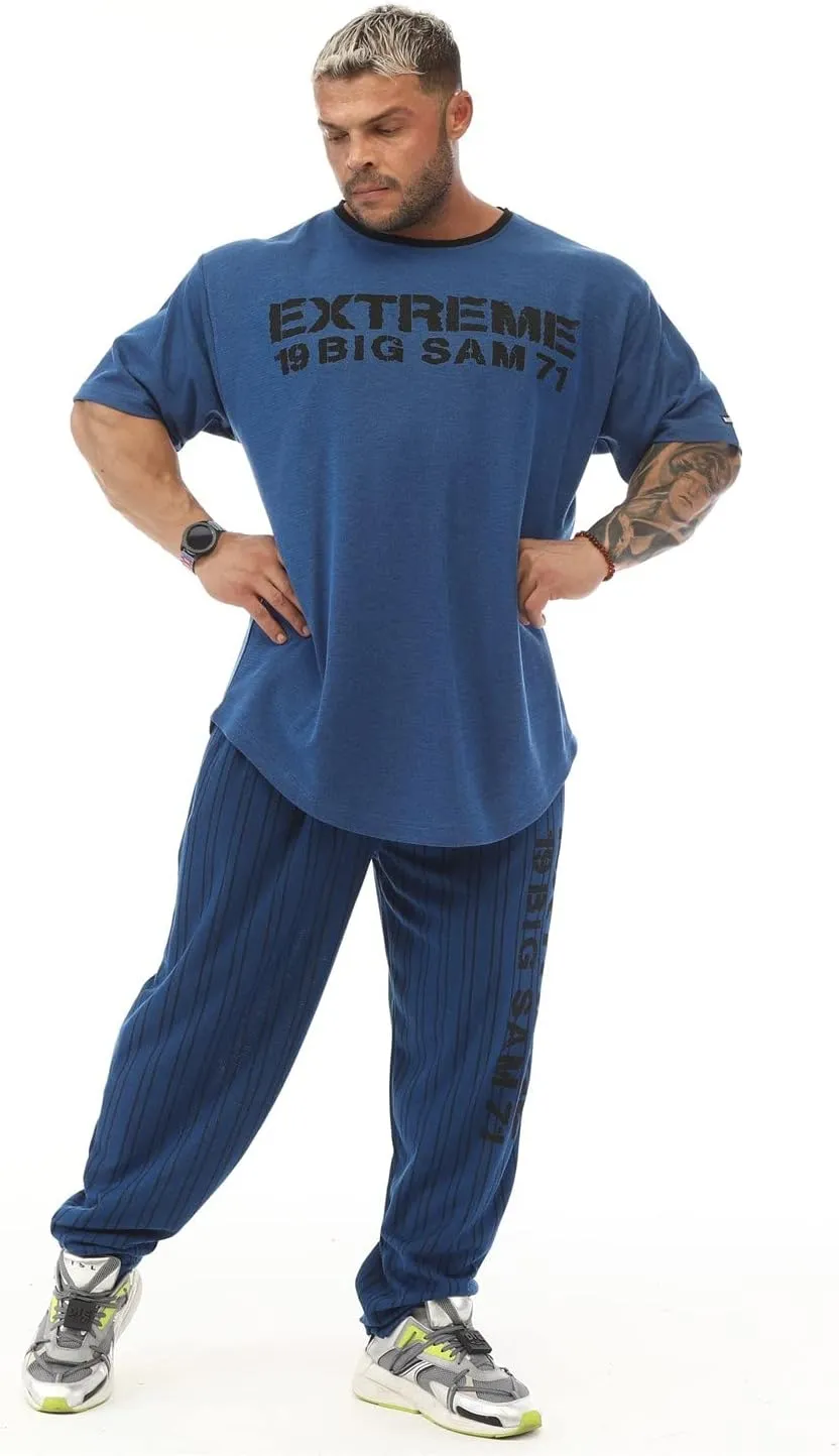 Men's Oversize Gym Fitness and Bodybuilding T-Shirt, Cotton O-Neck Lifestyle Top