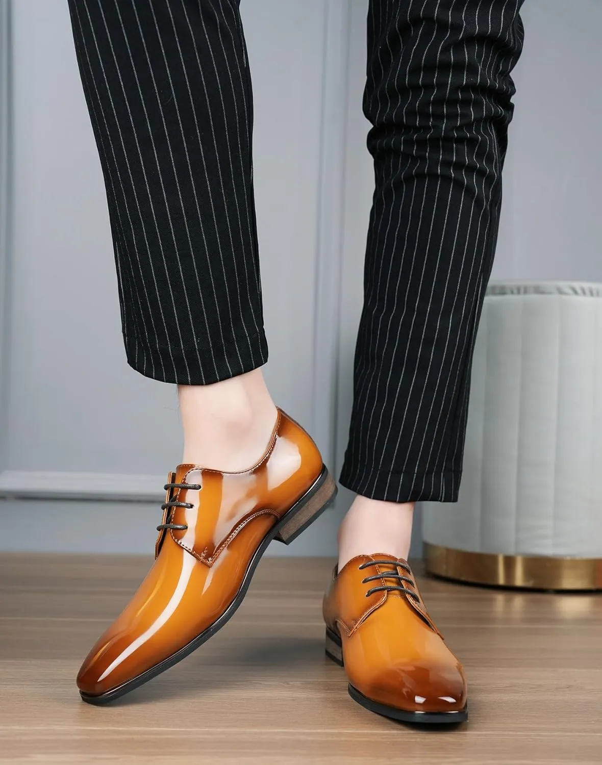 Mens Oxfords Formal Dress Tuxedo Derby Shoes Casual Wedding Fashion Walking Shoes for Men