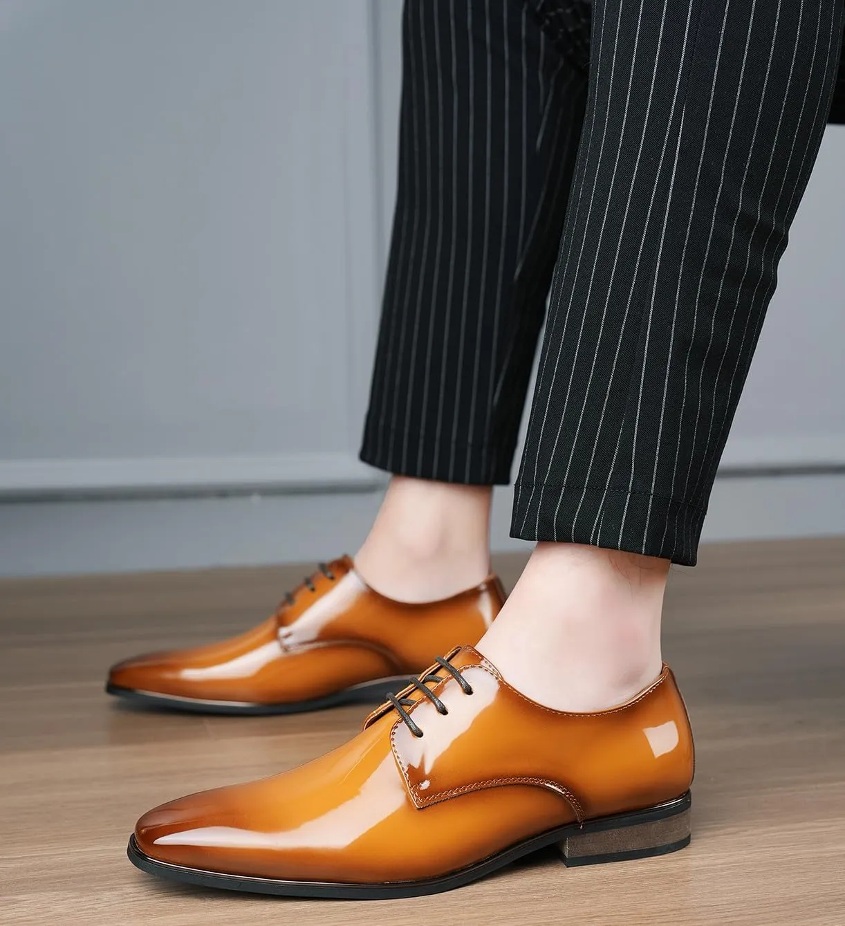Mens Oxfords Formal Dress Tuxedo Derby Shoes Casual Wedding Fashion Walking Shoes for Men