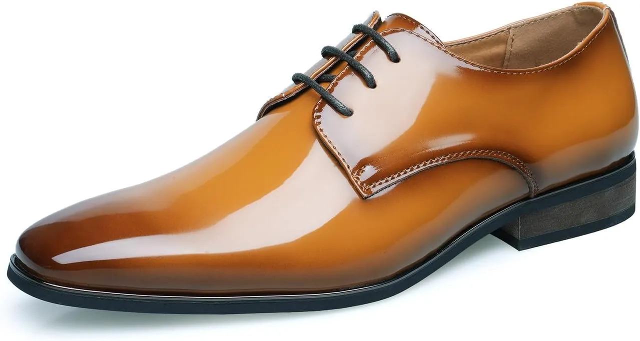 Mens Oxfords Formal Dress Tuxedo Derby Shoes Casual Wedding Fashion Walking Shoes for Men