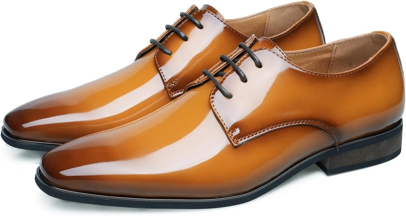 Mens Oxfords Formal Dress Tuxedo Derby Shoes Casual Wedding Fashion Walking Shoes for Men