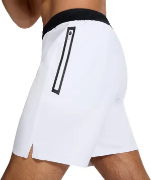 Men's Running Active Shorts - Lightweight Quick Dry Gym Sports Tennis Short Single Zipper Pocket for Essentials