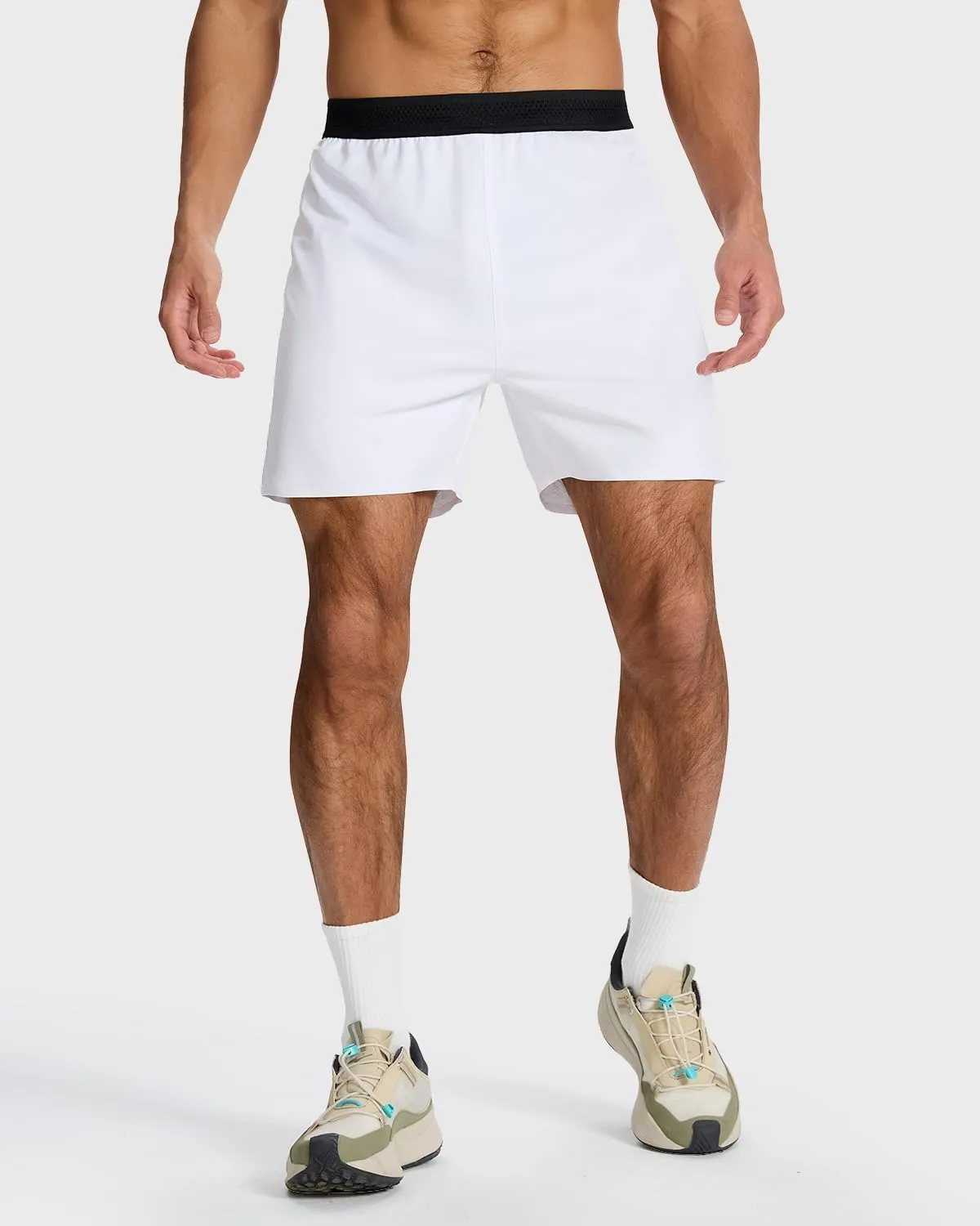 Men's Running Active Shorts - Lightweight Quick Dry Gym Sports Tennis Short Single Zipper Pocket for Essentials