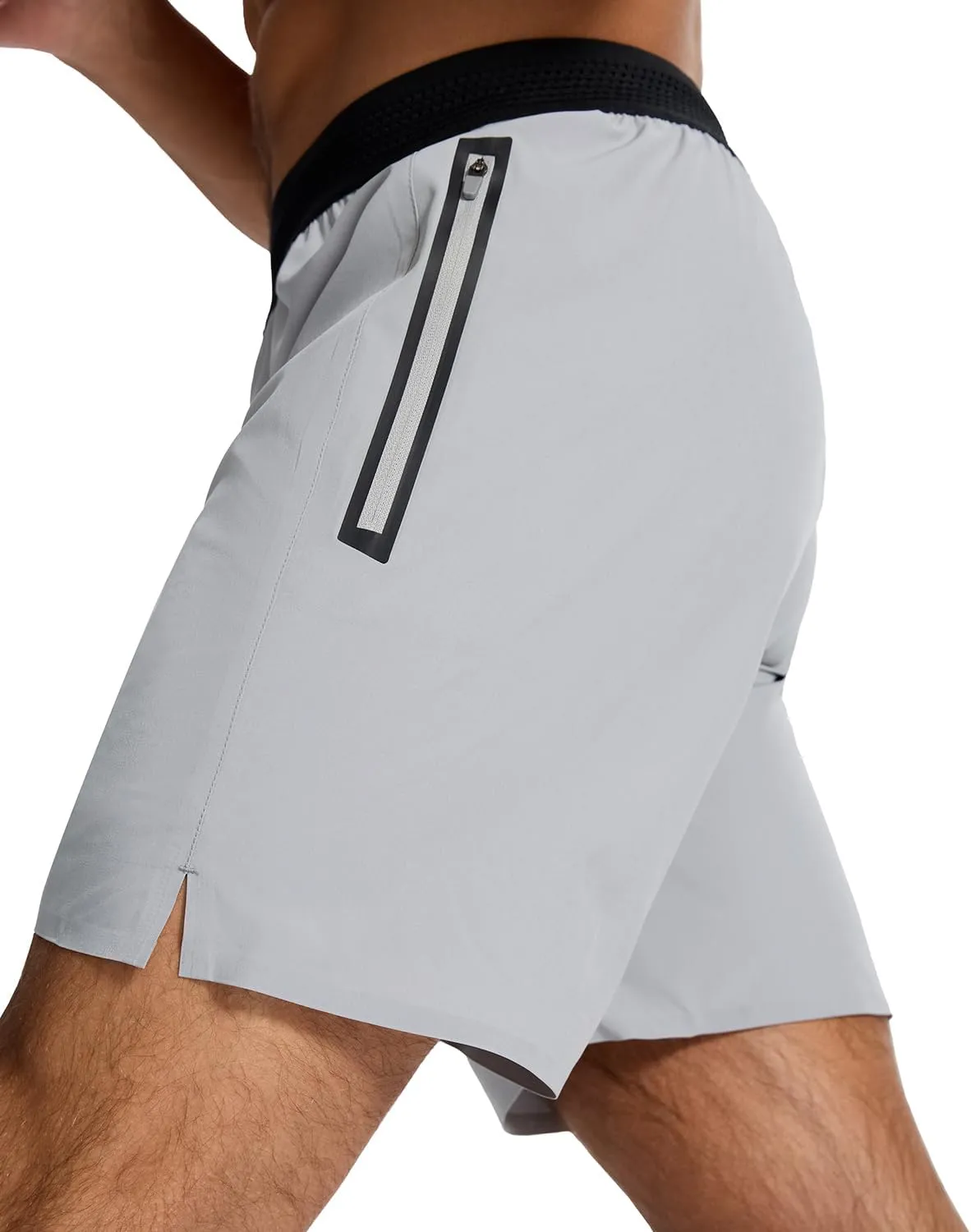 Men's Running Active Shorts - Lightweight Quick Dry Gym Sports Tennis Short Single Zipper Pocket for Essentials