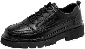 Men's Shiny Patent Leather Dress Shoes Platform Oxford Shoes for Weddings, Parties, Work, Church, Professionals