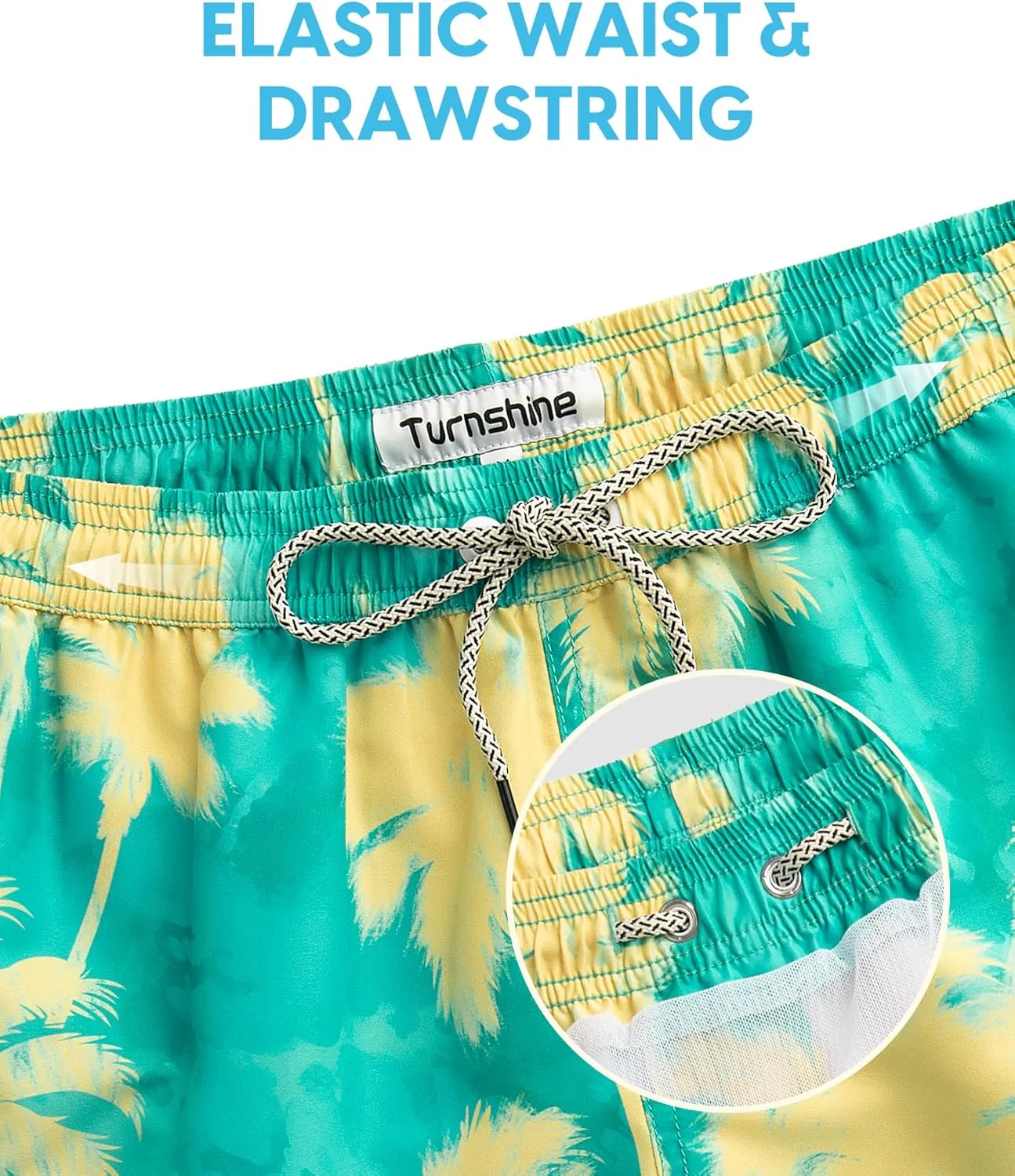 Mens Swim Trunks 5 Inch Swimming Shorts with Mesh Lining Quick Dry Bathing Suits for Men Swimwear