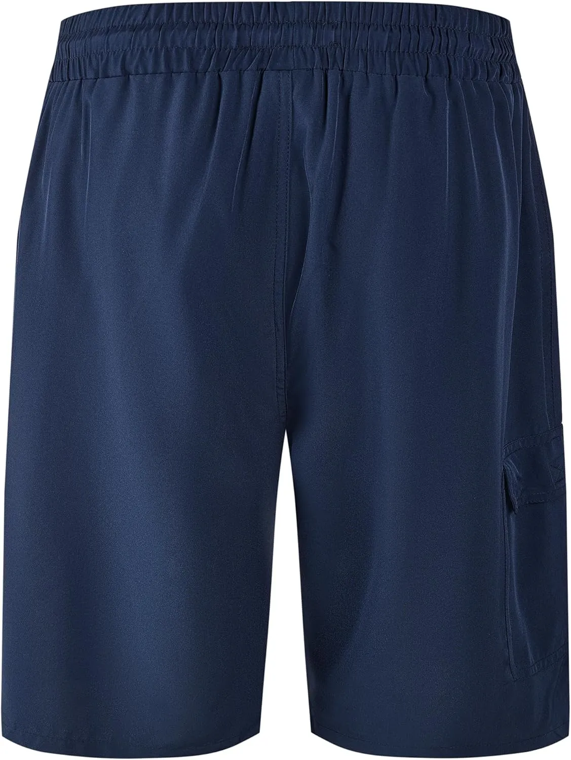 Mens Swim Trunks 9" Board Shorts with Compression Liner Swimsuit Built-in Bathing Suit Quick Dry Swimwear Zipper Pocket