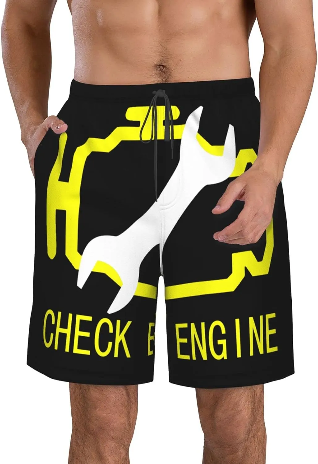Men's Swim Trunks Bathing Mesh Lining Suit Swimsuits Beach Shorts with Pockets—16